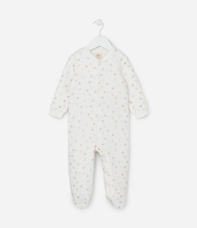 Mono Infantil con Textura Capitoneada y Estampa Floral - Talle 0 a 18 meses 1