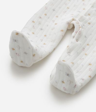 Mono Infantil con Textura Capitoneada y Estampa Floral - Talle 0 a 18 meses 5