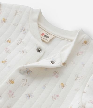 Mono Infantil con Textura Capitoneada y Estampa Floral - Talle 0 a 18 meses 6