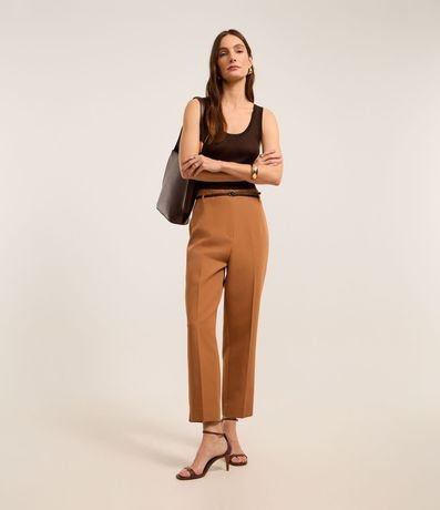 Pantalón Zanahoria Sastrería con Cinturón Hebilla