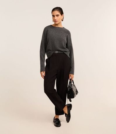 Suéter en Punto de Fondo Melange con Friso 2