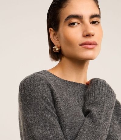 Suéter en Punto de Fondo Melange con Friso 4