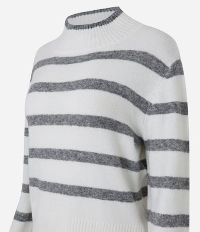 Suéter en Punto con Cuello y Rayas 5