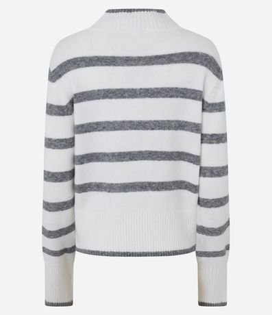 Suéter en Punto con Cuello y Rayas 6