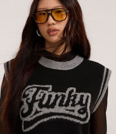 Chaleco en Punto con Estampa Funky 3
