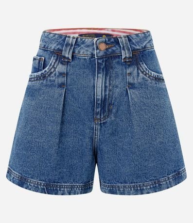 Short Baggy en Jeans con Cintura Interno Rayado 5