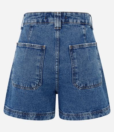Short Baggy en Jeans con Cintura Interno Rayado 6