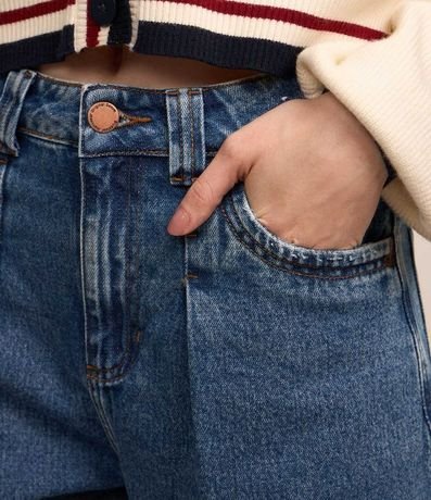 Short Baggy en Jeans con Cintura Interno Rayado 4