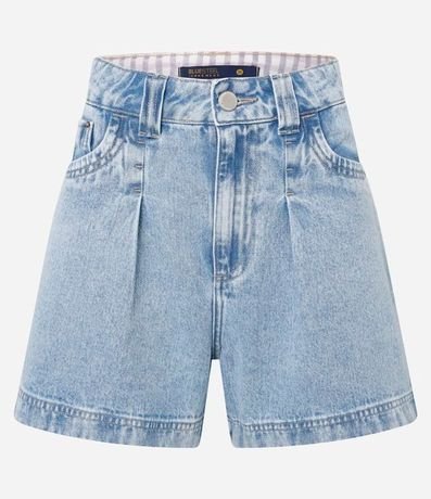 Short Baggy Jeans con Cintura Interno Vichy 5