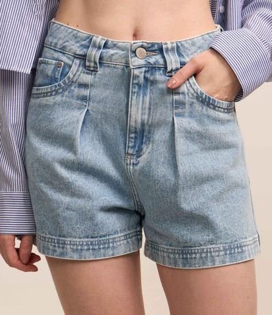 Short Baggy Jeans con Cintura Interno Vichy 3