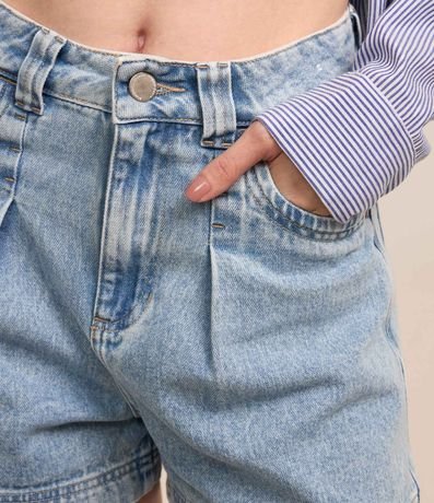 Short Baggy Jeans con Cintura Interno Vichy 4