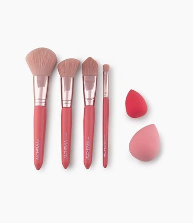 Conjunto 04 Brochas de Maquillaje + 02 Esponjas Alchemia 3