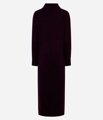 Vestido New Midi en Punto con Cuello Alto Acanalada 11