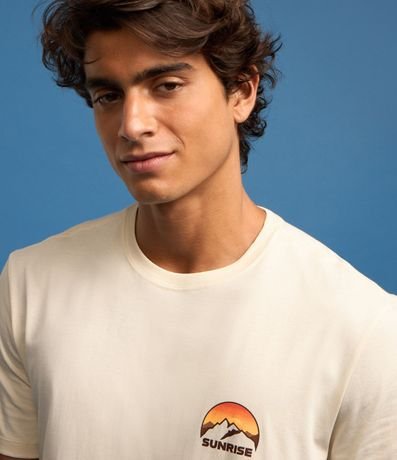 Remera Comfort en Algodón con Estampa de Puesta de Sol 5