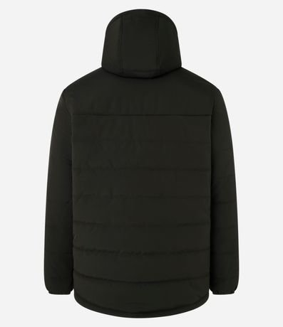 Campera Puffer con Capucha y Bolsillos Cargo 2