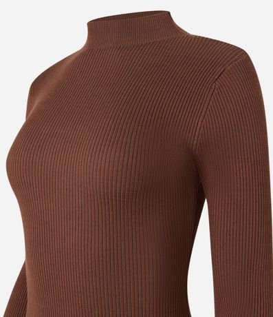 Vestido Long Midi en Punto con Cuello Alto 9