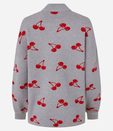Buzo en Jacquard con Estampa de Cerezas 5
