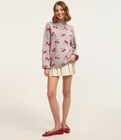 Buzo en Jacquard con Estampa de Cerezas 2