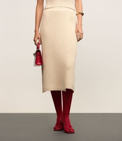 Pollera Evasê New Midi en Punto con traspase 3