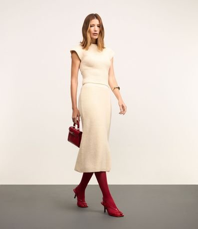 Pollera Evasê New Midi en Punto con traspase 7