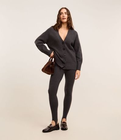 Pantalón Legging en Punto con Ajuste en el Pié 2