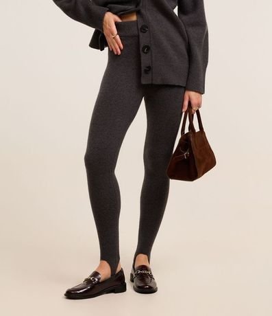 Pantalón Legging en Punto con Ajuste en el Pié 4