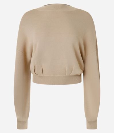 Blusa en Punto con Sisa Deslocada y Pliegues en la Bajo 8