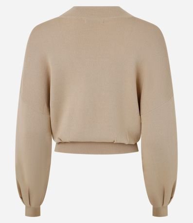 Blusa en Punto con Sisa Deslocada y Pliegues en la Bajo 9