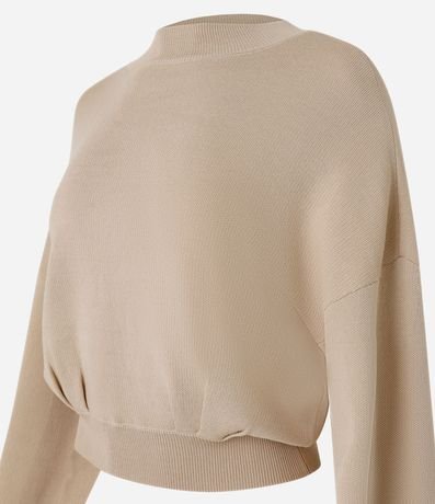 Blusa en Punto con Sisa Deslocada y Pliegues en la Bajo 10