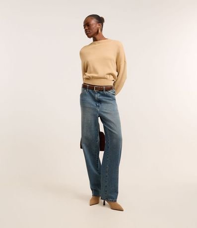 Blusa en Punto con Sisa Deslocada y Pliegues en la Bajo 2