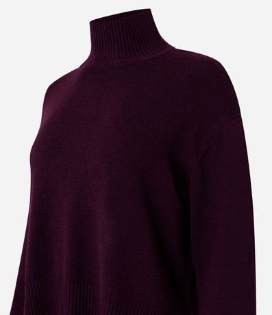 Suéter en Punto con Cuello Alto y Detalles Acanalado 6