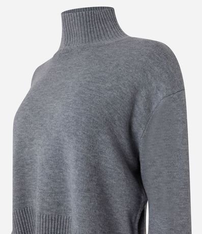 Suéter en Punto con Cuello Alto y Detalles Acanalado 7