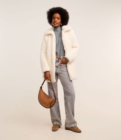 Suéter en Punto con Cuello Alto y Detalles Acanalado 2