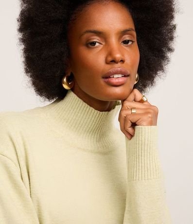 Suéter en Punto con Cuello Alto y Detalles Acanalado 3