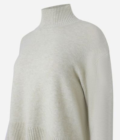 Suéter en Punto con Cuello Alto y Detalles Acanalado 7