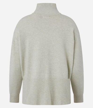 Suéter en Punto con Cuello Alto y Detalles Acanalado 8