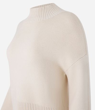 Blusa de Punto con Cuello Alto y Detalle Acanalado 8