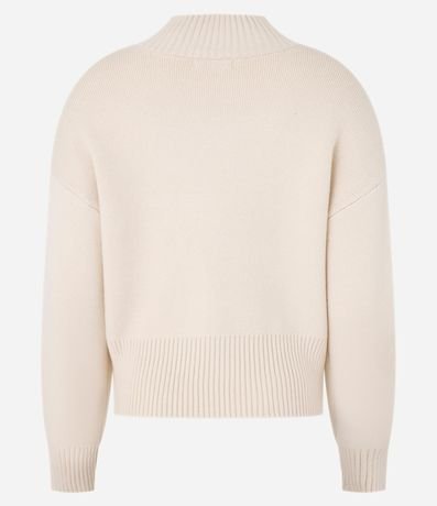 Blusa de Punto con Cuello Alto y Detalle Acanalado 9