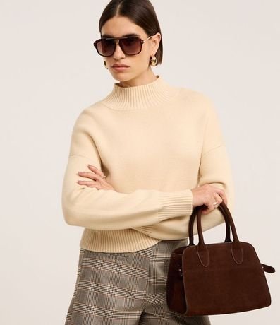 Blusa de Punto con Cuello Alto y Detalle Acanalado 3