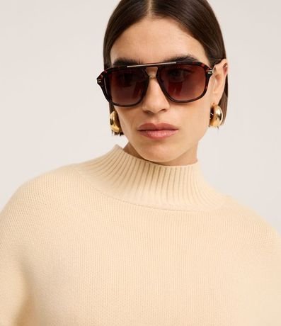 Blusa de Punto con Cuello Alto y Detalle Acanalado 6