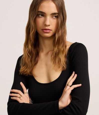 Vestido Largo Midi en Rib y Tricolina con Escote U 3