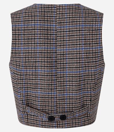 Chaleco con Botones y Estampa de Cuadros 6
