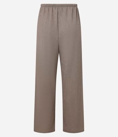 Pantalón Wide Leg con Textura y Elástico en la Cintura 7
