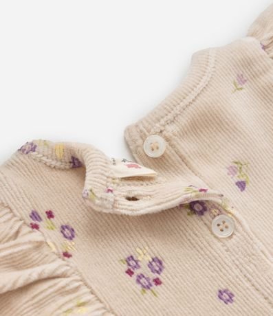 Vestido Infantil Canelado con Volados - Talle 0 a 18 meses 6