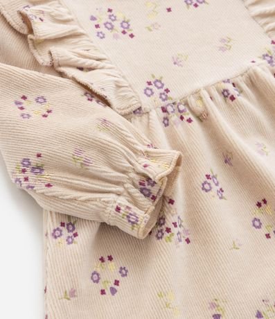 Vestido Infantil Canelado con Volados - Talle 0 a 18 meses 7