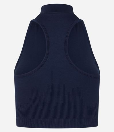 Top Halterneck Deportivo en Poliamida Seamless sin Copa con Cremallera 7