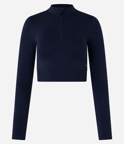 Remera Deportiva en Poliamida Seamless con Cuello Alto 7