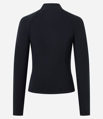 Campera Deportiva Justa en Microfibra con Bolsillos y Raya Contrastante 9