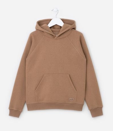 Saco Infantil Básico con Capucha y Bolsillos - Tam- 5 a 14 años