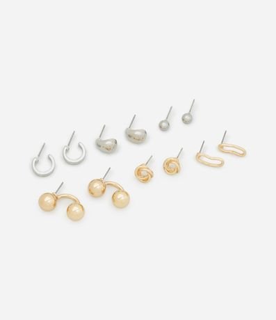 Kit 06 Caravanas en Metal Baño Mixto Orgánico